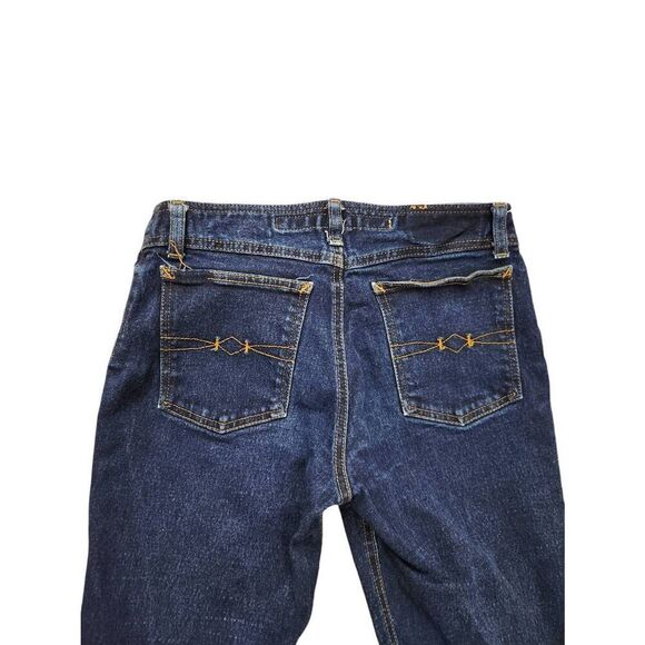 MUDD Flare Y2K Jeans women's size 7 (29x32) Low-Rise dark wash Zip button denim - Picture 9 of 10